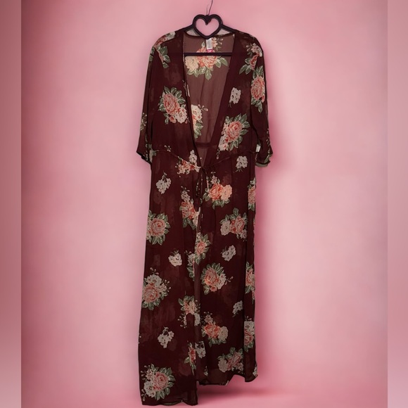 - Beautiful Floor Length Coverup Great Colors for Fall - Picture 2 of 4